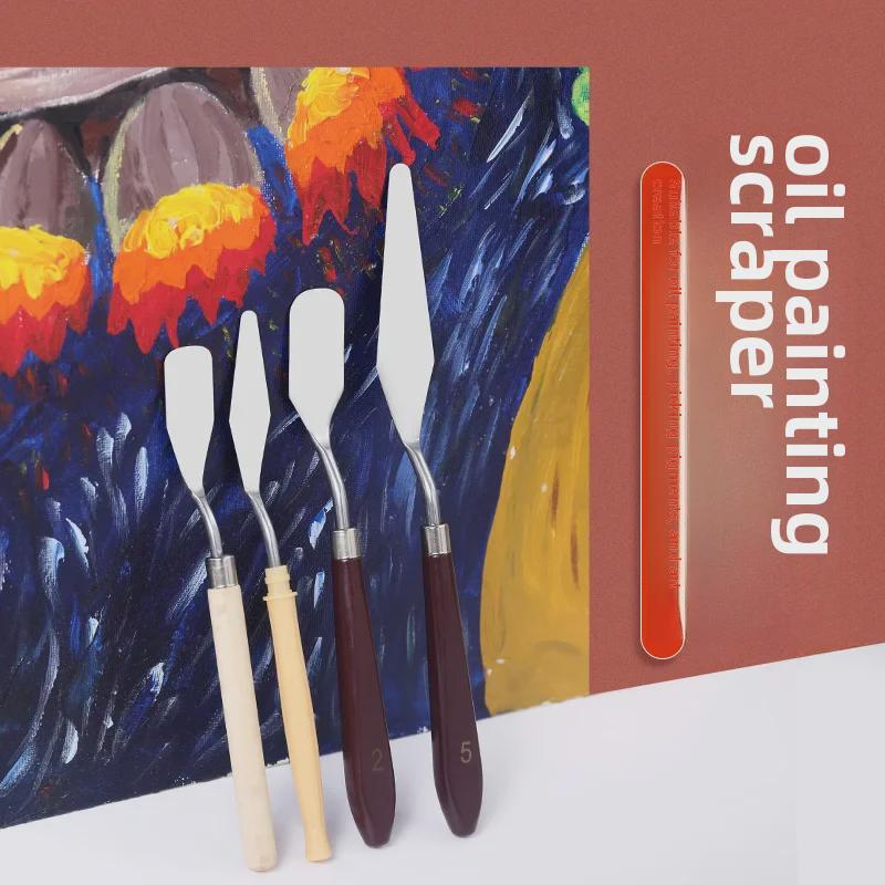 Acrylic Gouache Paint Scraper & Palette Knife Set for Art Oil Painting