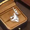 1-piece Fashionable Silver Color Irregular Opening Ring, Men's Personalized Trendy Holiday Party Jewelry Accessories