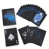 A Deck of Playing Cards and a Set of 7 Dice, Plastic Waterproof and Wear-resistant Playing Cards, Blue-purple Multi-sided Digital Dice.