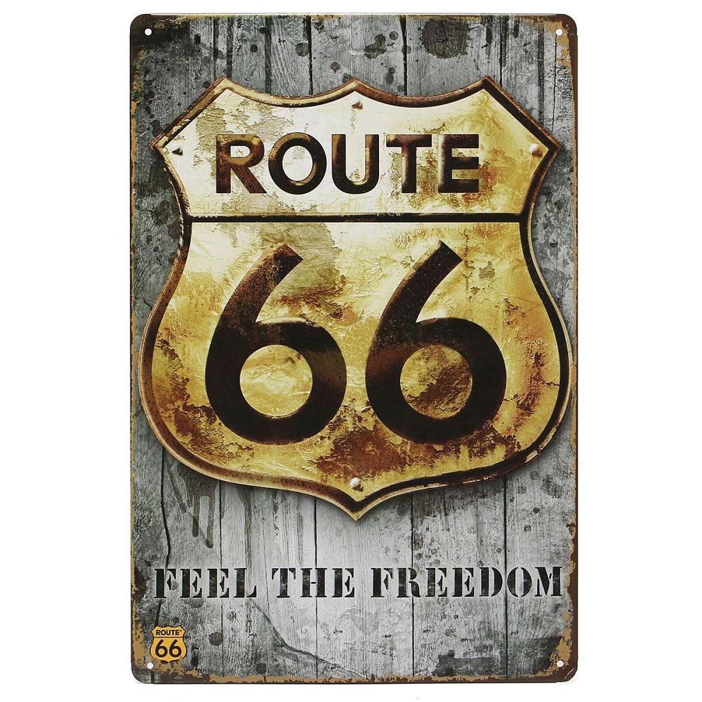 30x20 Vintage Route 66 Tin Sign Bar Pub Cafe Home Wall Decor Metal Art ...