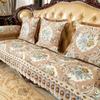 Sofabezug im Retro-Stil im europäischen Stil mit luxuriösen Kissen, rutschfest, universeller Sofabezug für alle vier Jahreszeiten, Möbelschutz