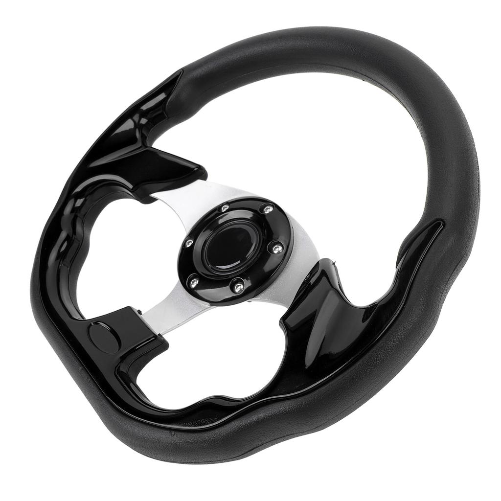 Car Steering Wheel 13in PU Stylish Look Impact Proof Enhanced Grip Easy Installation Racing Steering Wheel for Vehicle