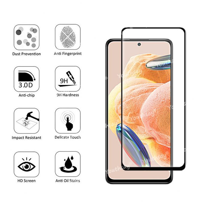 For Xiaomi Redmi Note 12 Pro Glass Redmi Note 12 Pro Tempered Glass Full Glue Screen Protector Film Redmi Note 12 Pro Plus Glass