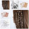 28pcs/set Golden Hair Ring Clips Zinc Zinc Alloy Hair Charms Fasion Dirty Braid Hair Buckles  Party