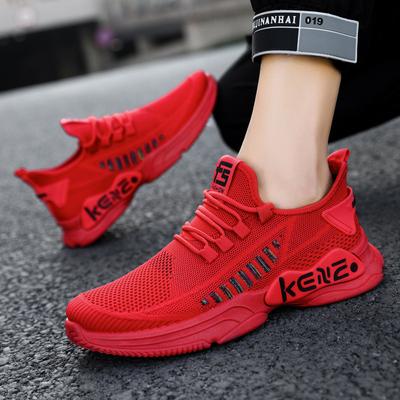 Obuwie męskie Oddychające buty sportowe Wiosenne i letnie Męskie sznurowane buty na płaskim obcasie Męskie tenisówki