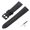 Leather Bracelet Carbonfiber Grain Watchband 18mm 20mm Red Orange Blue Brown Stitching Watch Band 22 24mm Watch Strap for Seiko
