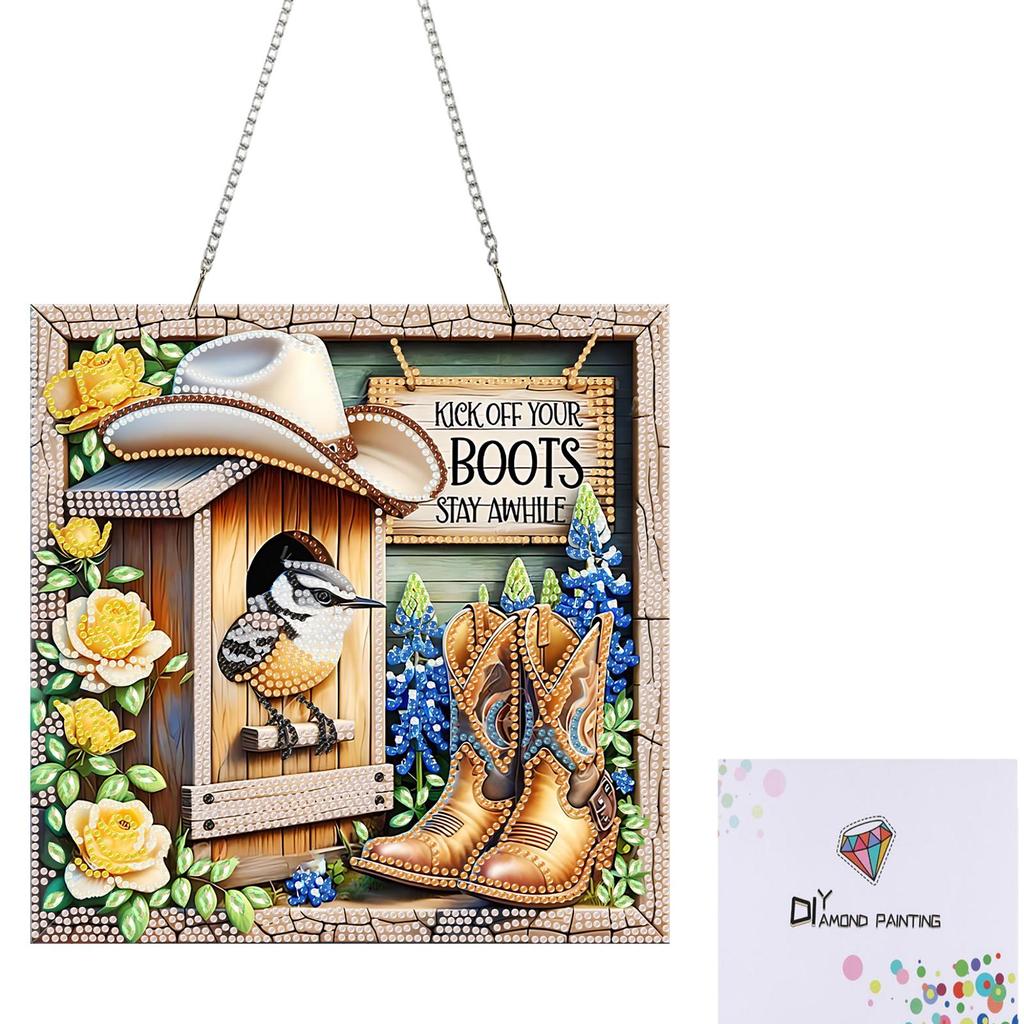 DIY 2D Flache Acryl Speziell Geformte Hängende Diamantkunst-Kits Diamantmalerei-Kits für Heimdekoration und Geschenk