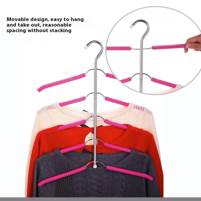 Multi-Layer Clothes Rack Metal Clothes Drying Rack Space Saving Wardrobe Storage Rack