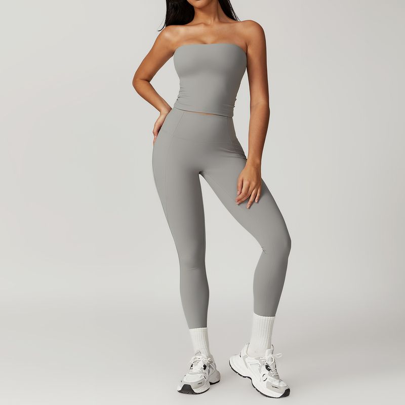 Guangzhou Zechuang Clothing Co., Ltd. Fashion Brushed Back Tight Yoga Suit Female High Waist Hip Lifting Sport