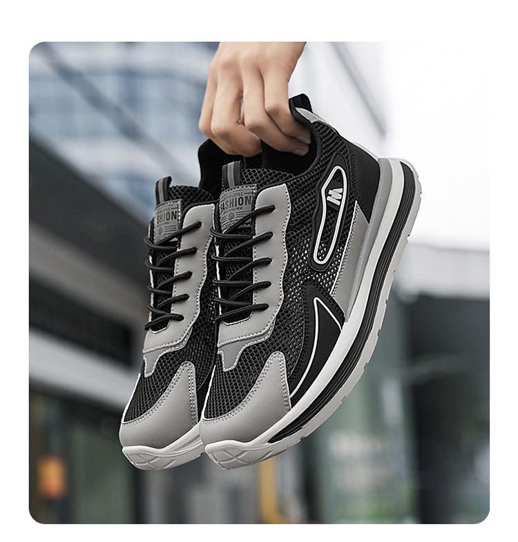 2025 Men's Breathable Mesh Sneakers: Trendy, Versatile, Thick-Soled Casual Dad Shoes