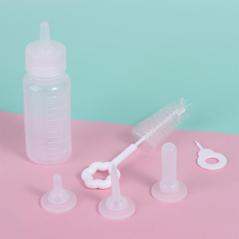Portable with Cleaning Brush Durable Small Animals Water Bottle Pet Nurser Bottle Kitten Milk Bottle Pet Feeding Bottle