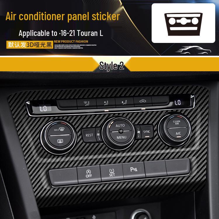 Carbon Fiber Gear Shift and Door Wrap Stickers for 2016-2021 VW Touran Interior.