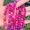 Natural Gemstone Stone Loose Spacer Bead Red Stripe Agate Beads for Making Jewelry