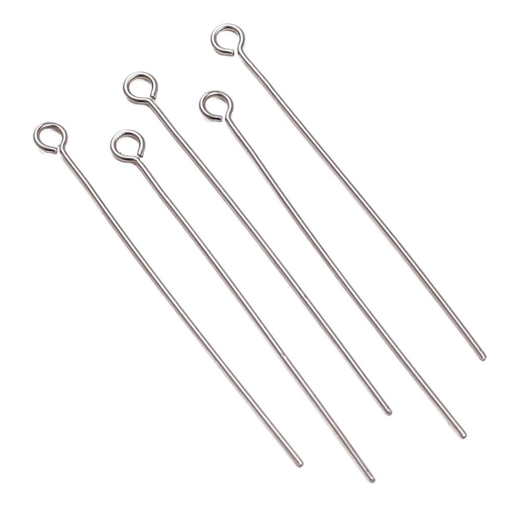 200 rostfreie Edelstahl-T-Nadeln mit großen Köpfen, nicht verblassende Perlennadeln für DIY-Schmuck.