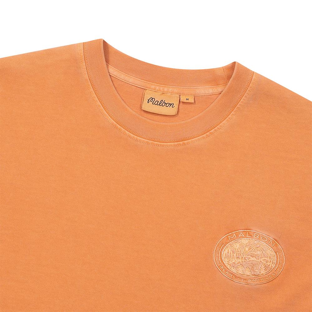 MALBON GOLF Antilles Pigment Round T-Shirt Orange