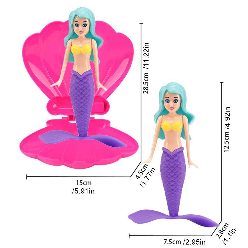 1-4Pcs Mermaid Pool Toys Mermaid Dive Toys Auto Open Shell Mermaid Bath Toys Kids Play Water Swimming Pool Games for Boys Girls