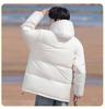 Cross-border E-commerce Fashion Couple's Short Down Jacket - White Duck Down, Windproof, Warm, Thick, Stand Collar, Winter Style
