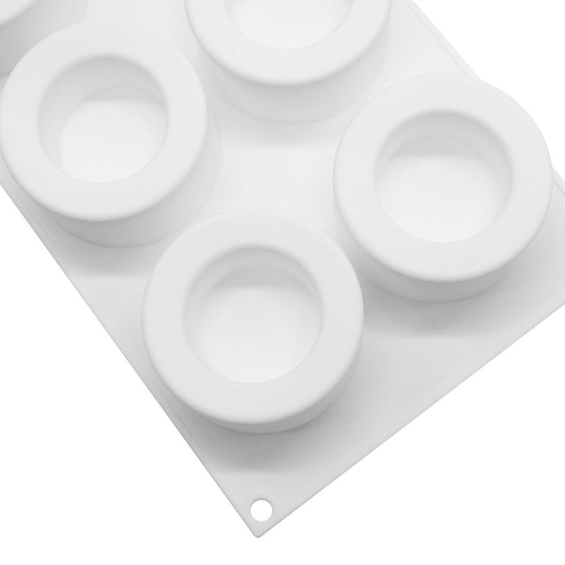 6 Compartments Silicone Pudding Cup Cake Mold French Dessert Mousse Cake Mold