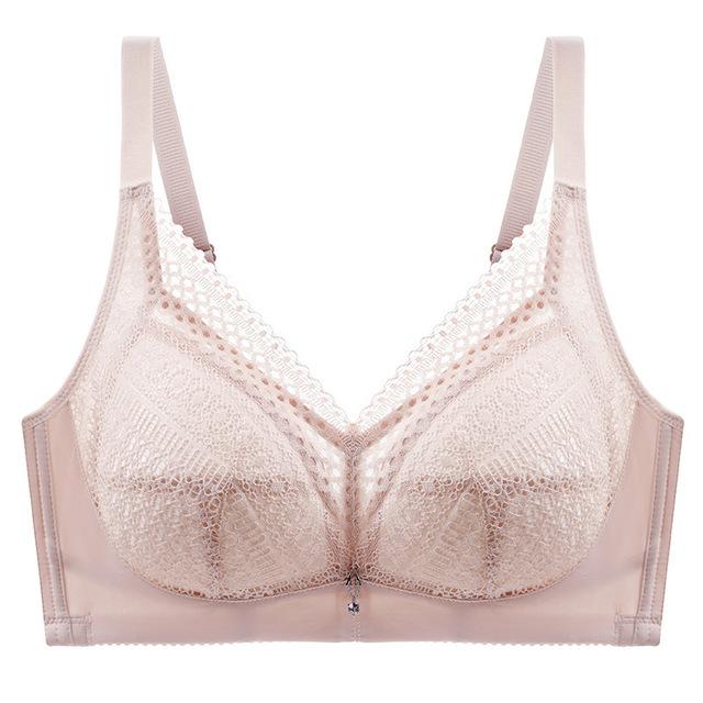 

Бюстгальтер больших размеров, нижнее белье, кружевное женское нижнее белье с тонкой чашкой без стального кольца, нижнее белье с большой чашкой, регулируемый бюстгальтер пуш-ап 34/75B розовый