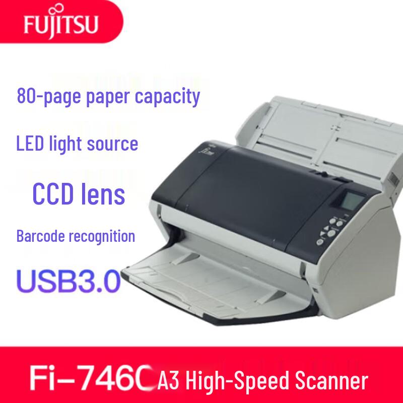 Fujitsu Fi-7460 A3 Color High-Speed Duplex Document Scanner CN plug (adapter included)