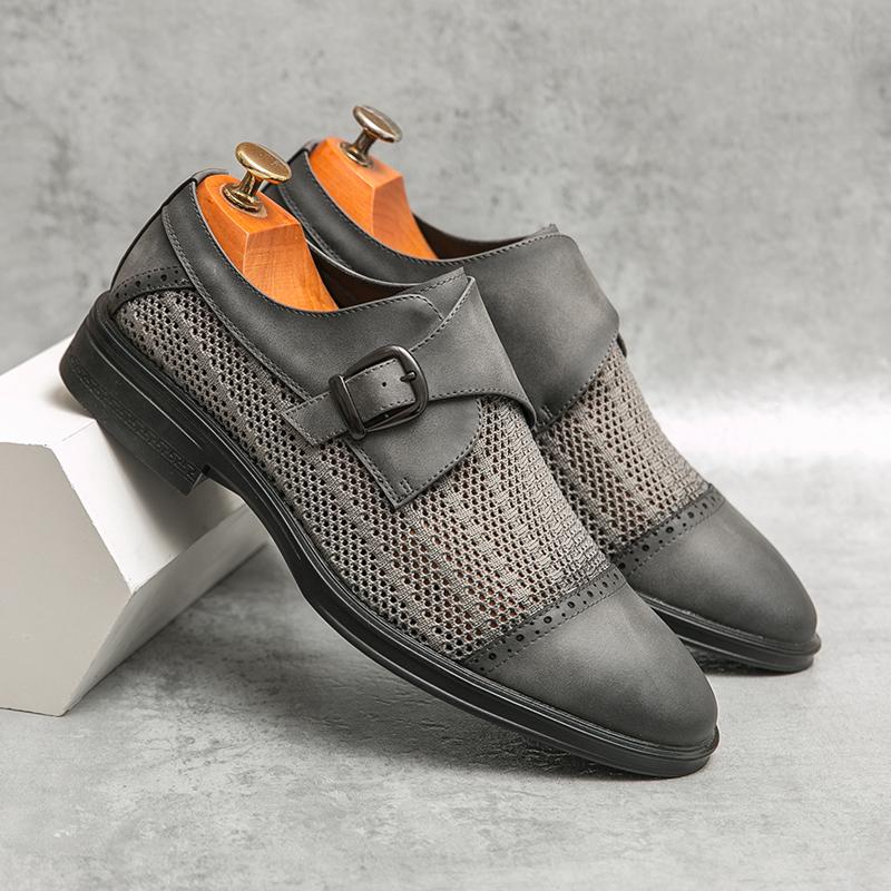 

Men Summer Casual Loafers Breathable SlipOn Leather Formal Business Shoes Elegantes Simple Slip Hollow Out Leisure Driving Man 42