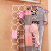 28/12 Holes Scarf Holder Foldable Tie Belt Hanger Hooks Shawl Scarves Rattan Weave Display Rack Wardrobe Space Organizer