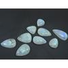 19-29MM Natural Rainbow Moonstone Pear Cabochon Loose Gemstone 09 Pcs Lot C-536