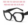 Trendy Women'S Black Frame Cat Eye Eyeglasses With Square Frame And Prescription Option  -0.5 -1.0 -2.0 -3.0 -4.0 To -6.0