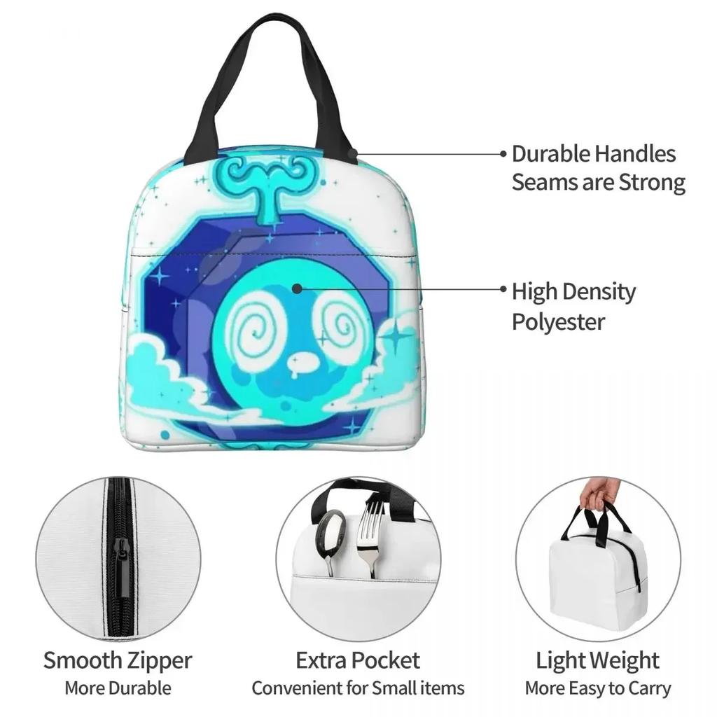 Blox Fruits Game Insulated Lunch Bag for Women Kids Portable Food Boxes Thermal Lunch Box Tote