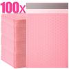 100/10x Pink Bubble Bag Various Size Bubble Mailers Self Seal Padded Envelopes Pink Gift Bags for Small Businesses Home Storage