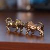 2pcs Twelve Zodiac Mini Cattle Statue Vintage Bull Ornament  Garden Decoration