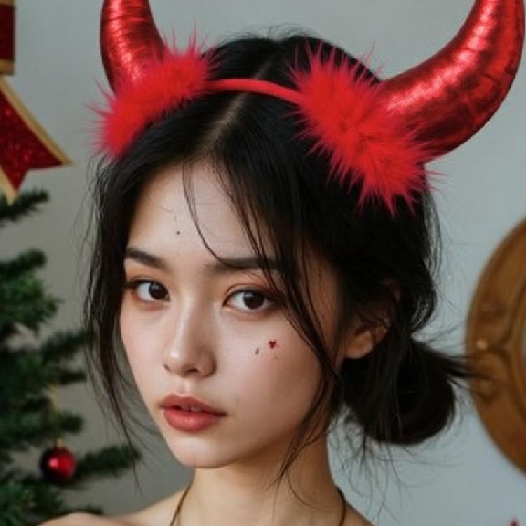 Halloween Devil Cosplay Accessories Devil Headband Devil Tail Bowtie for Women Masquerade Christmas Halloween Role Play