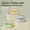 Escape-Proof Hamster Travel Carrier Ventilated Guinea Pig Handheld Case Small Pet Cage  Vet Visits