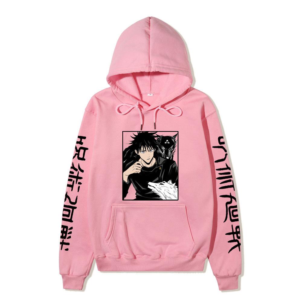 Japanese Anime Hoodie Sweatshirt Jujutsu Kaisen Satoru Gojo Anime Print Soft Fleece Warm Long Sleeve Hooded Sweatshirt