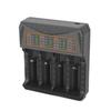 Universal 4 Slot Battery Charger for 18650 26650 21700 and More Rechargeable Lithium Batteries Charging Dock Station