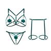 2 Piece Set Sexy Interesting Underwear Set for Women Solid Color Lace See-through Bra Exotic Sexy Lingerie Set Erotic Costume
