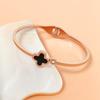 Fashion Four-Leaf Clover Rose Gold Titanium Bracelet Fashion Bracelet Female New Personality Stainless Steel Bracelet