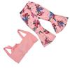 Mädchen Kleidung Set Sommer Kinder Anzüge Kinder Mädchen Kurzarm Top Schlaghose SetPink 90cm /