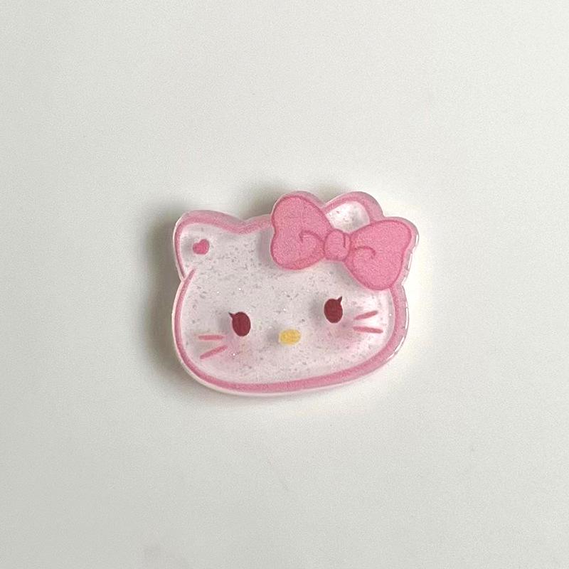 Clipsuri de păr acrilice cu blush Sanrio: Accesorii Drăguțe Făcute Manual
