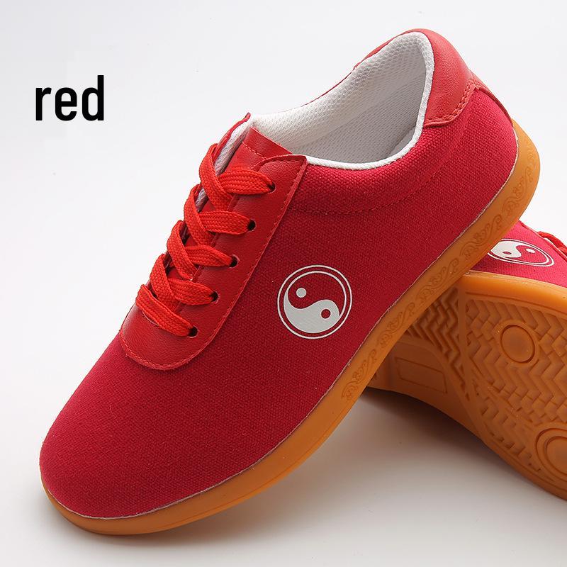 Unisex plátěné boty na Tai Chi s šlachovitou podrážkou pro trénink a soutěže bojových umění, vhodné pro děti i dospělé