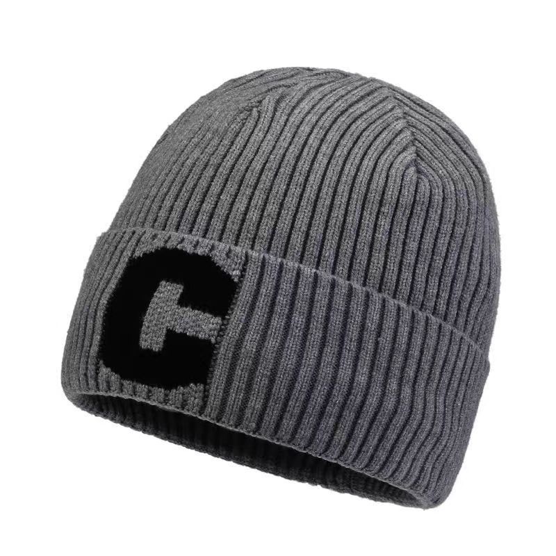 Neuer Stil Wollmütze C Standard plus Samt verdickte Strickmütze Kälteschutz und Wärme Herbst und Winter Ohrenschutz Strickmütze Baotou-Mütze