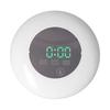 LED Digital Alarm Clock Mirror Clock Thermometer Clock 7 Color Electronic Clock for Bedroom Office