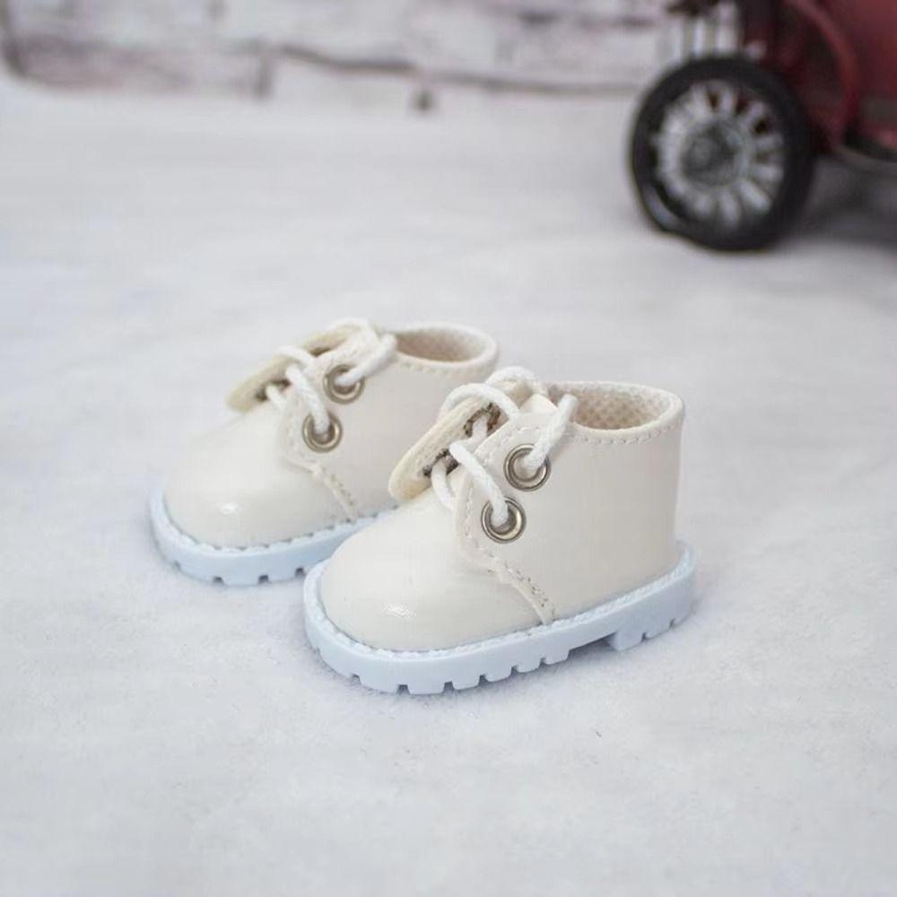 1Pair PU Leather 20cm Cotton Doll Shoes Mini EXO Doll Boots BJD Doll PU Shoes Body Dolls