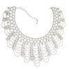 Vintage Hand-Woven Pearl Choker: Multi-Layer Hollow Wave Design