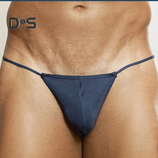 Sexy Herren-Tanga, niedrige Taille, U-konvex, T-String-Stil, atmungsaktive Unterwäsche, freie Bewegung, einfarbige Slips für den Alltag