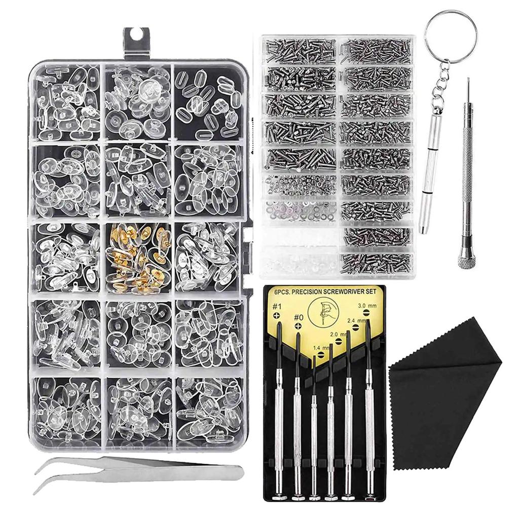 Eyeglasses Repair Set Nose Pads Multipurpose Replacement Glasses Maintenance