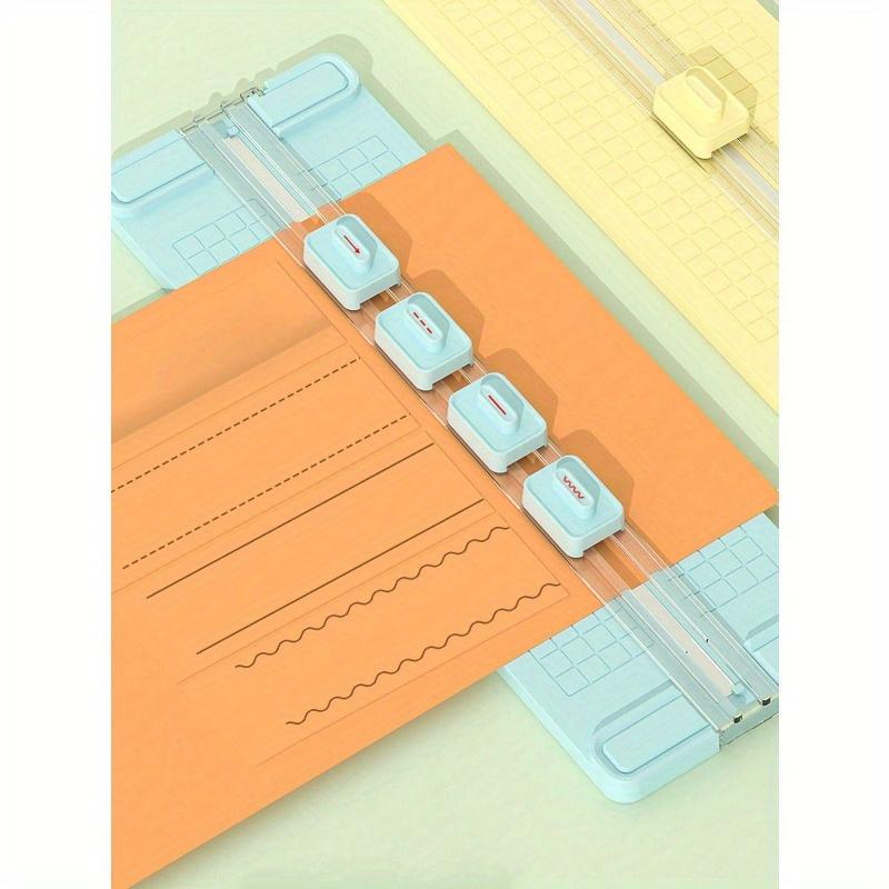 4-In-1 Paper Cutter Set, Creative Mini Multi-Functional Trimmer with 4 Blades for Students, Cutting Photos, Documents, Crafts, Back To School