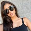 1 Piece of European and American New Large Frame Glasses Fashionable Internet Celebrity Street Pography Retro Trendy Glasses