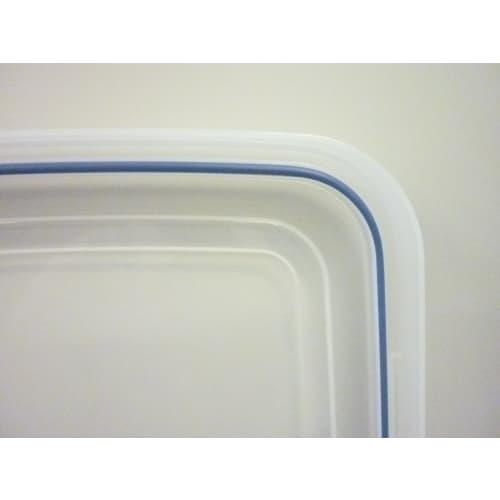 Asvel Storage Kitchen Box with Easy-Lift Lock, See-Through Design, 22.5L, Clear, Stackable, A7543