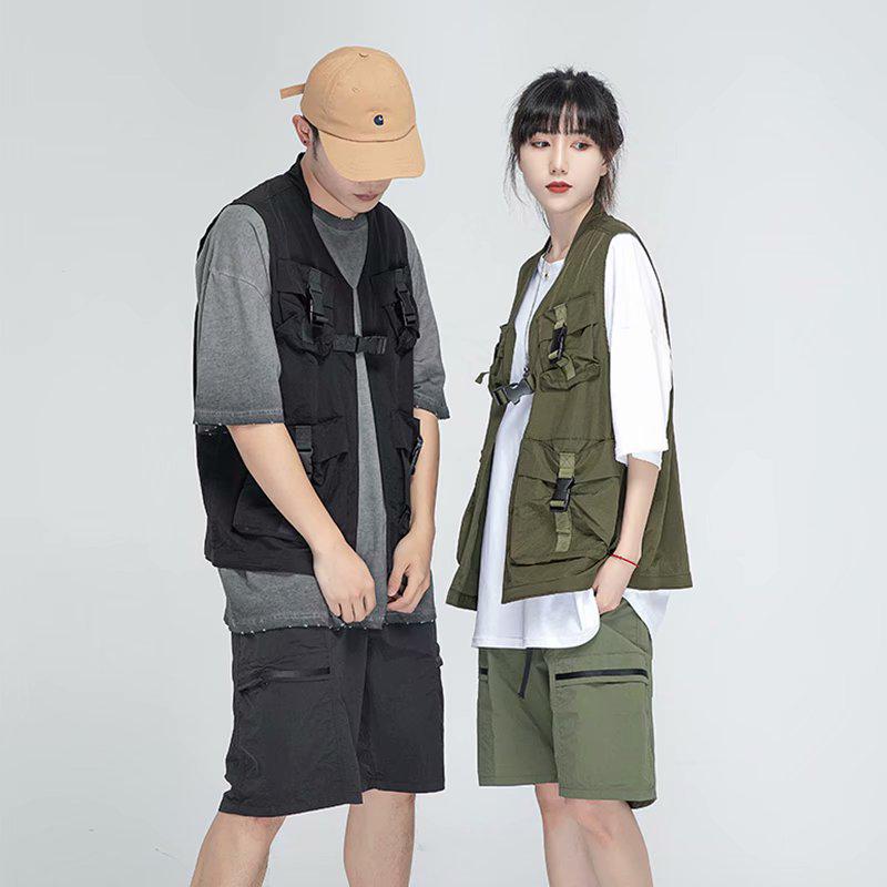 Men's Tactical Multi-Pocket Vest - Spring/Autumn Streetwear Hip Hop Sleeveless Jacket